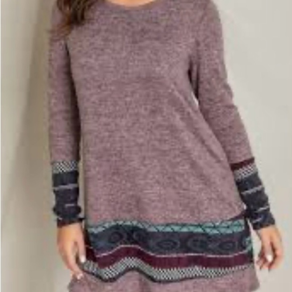 😸Égs Purple Sweater Tunic